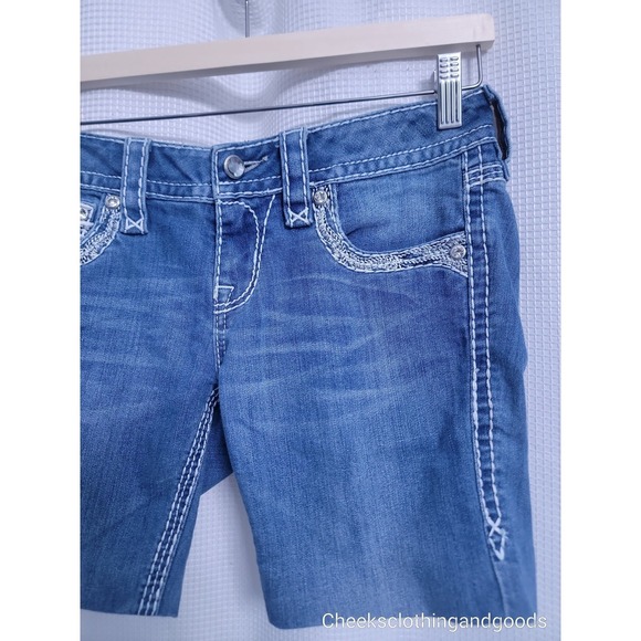 Rock Revival Y2K Low Rise Bambi Cut-Off Shorts Women's Size 26 - Picture 4 of 10